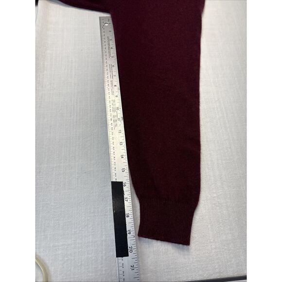 L L Bean Lambswool Cardigan XL Burgundy Heritage Grandpa Academia Pockets - Picture 10 of 14